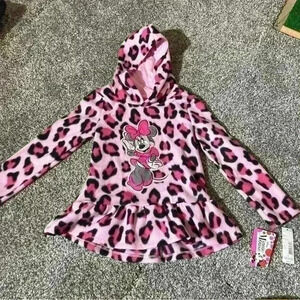 Disney Minnie Mouse Hoodie Sz 6 Girls 100% Polyester